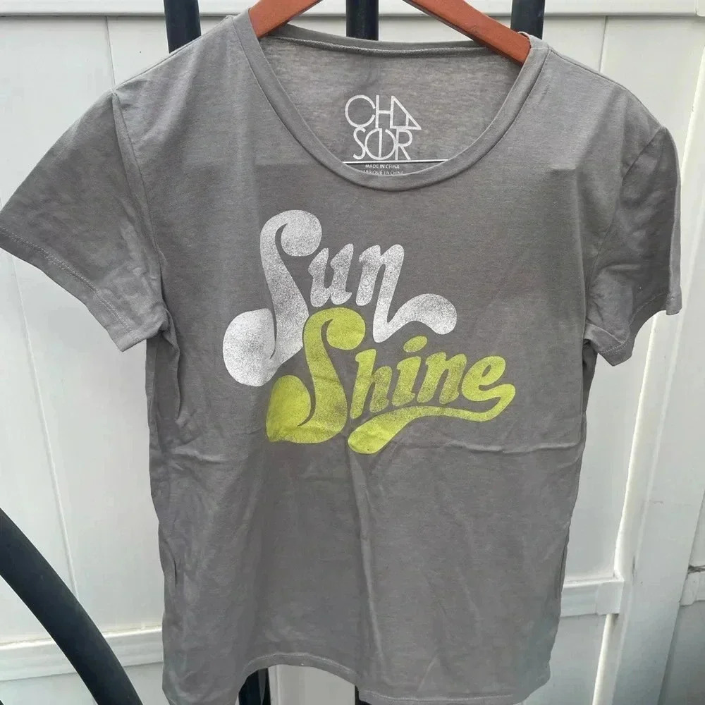 Chaser gray sun shine graphic‎ t-shirt size Medium